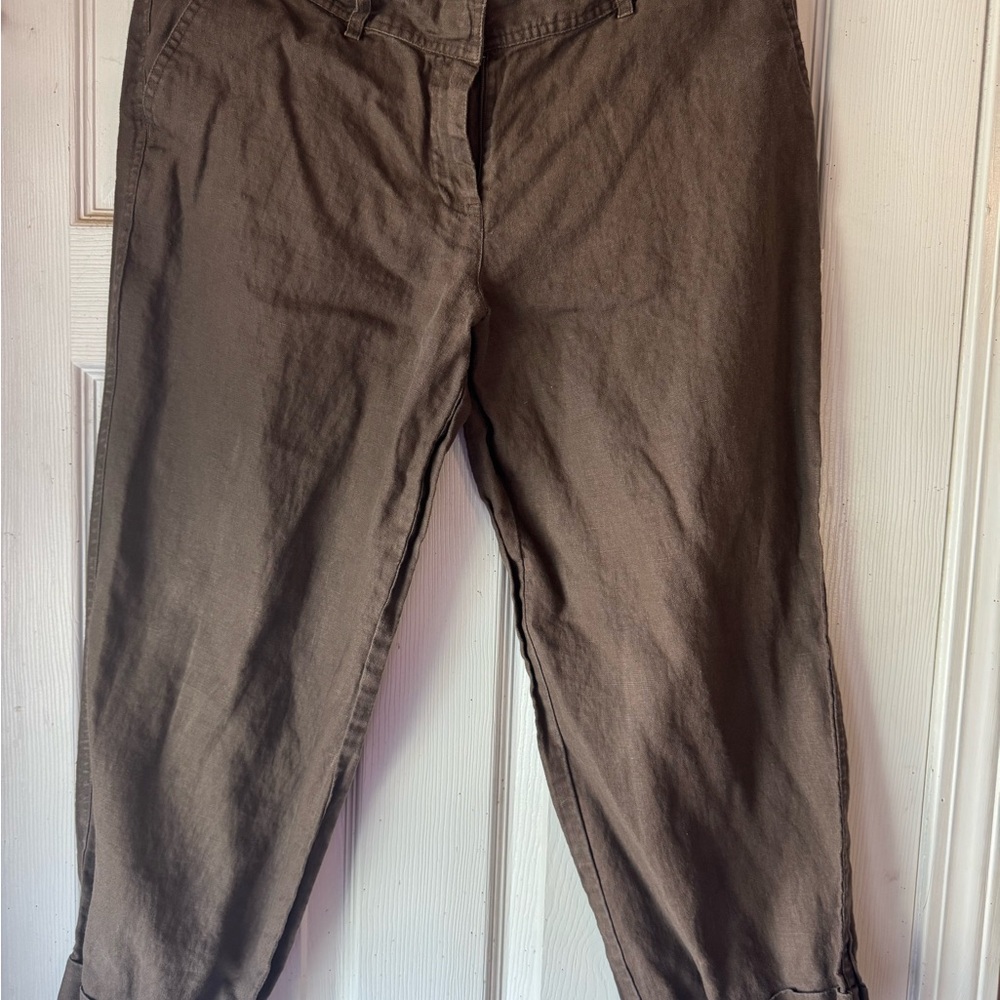 Women’s brown linen pants
